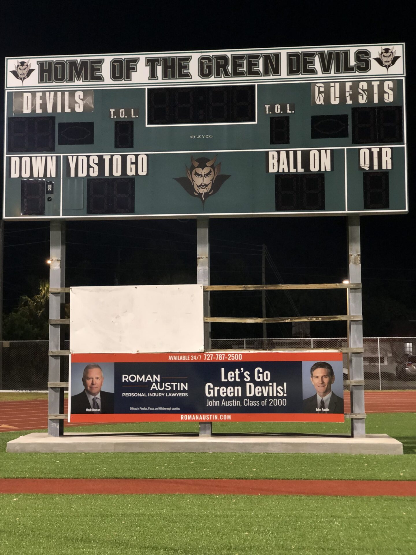 Roman Austin Car Accident and Personal Injury Lawyers﻿﻿ Sponsors St. Pete High Football